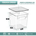 Sorbus Small Clear Plastic Storage Bins With Lids, Clear Stackable Storage Bins, Clear Toy Storage Bins, Clothes, Medicine, Make