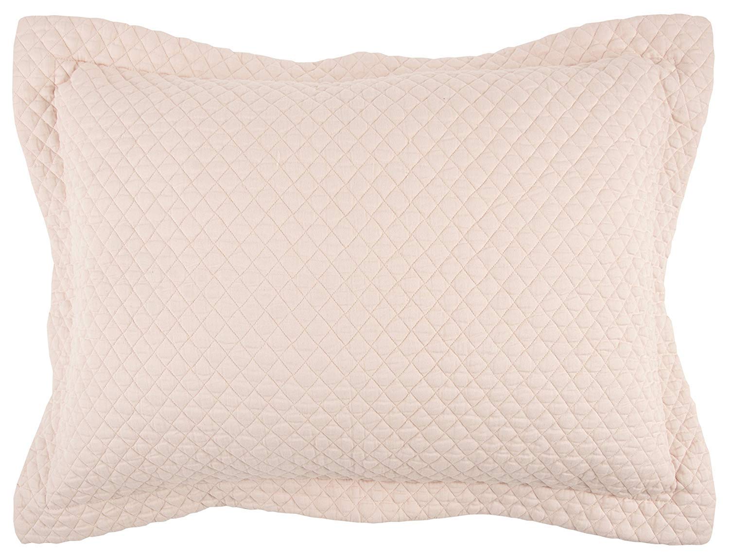 Rizzy Home | BQ4520 | Cotton King Sham | 20"x36" Pinkred Solid