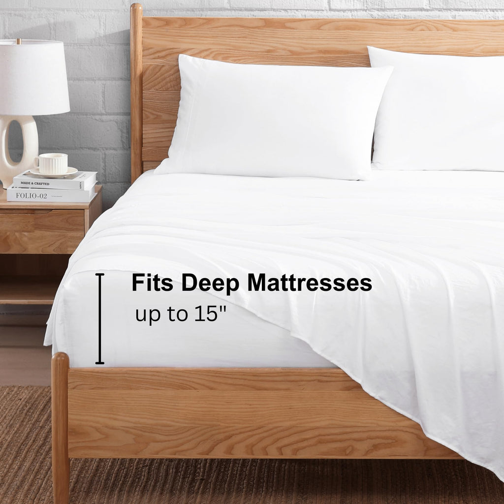 Casa Platino Bedding Sheets & Pillowcases, 100% Brushed Microfiber Pre-Washed California King Sheet Sets, Soft California King S