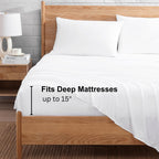 Casa Platino Bedding Sheets & Pillowcases, 100% Brushed Microfiber Pre-Washed California King Sheet Sets, Soft California King S