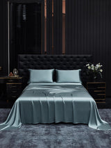 [Grayish Blue] SilkSilky  22Momme Pure Silk Bedding Set 001,