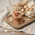 3 Bronze Rose Petals Scented Baby Dimensional Candle