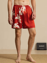 [Wine] SilkSilky  Men's Sleep Shorts 001