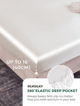 [White] SilkSilky  22Momme Pure Silk Bedding Set 004,