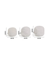 White silk laundry wash bag set in small 20x28cm, medium 25x36cm and large 35x52cm sizes