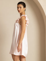 [Pink] SilkSilky  Sleeveless Square Neck Nightgown 003
