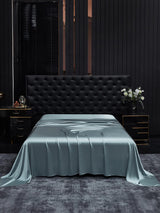 [Grayish Blue] SilkSilky  22Momme Sheet 001