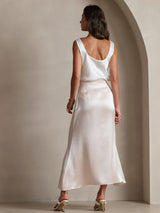 [White] SilkSilky  Sleeveless Camisole Top 004