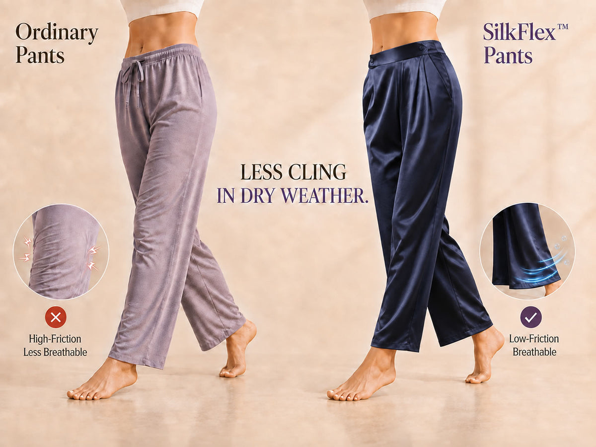 Women's 19Momme Silk High Waist Tapered Pants - Detail 1