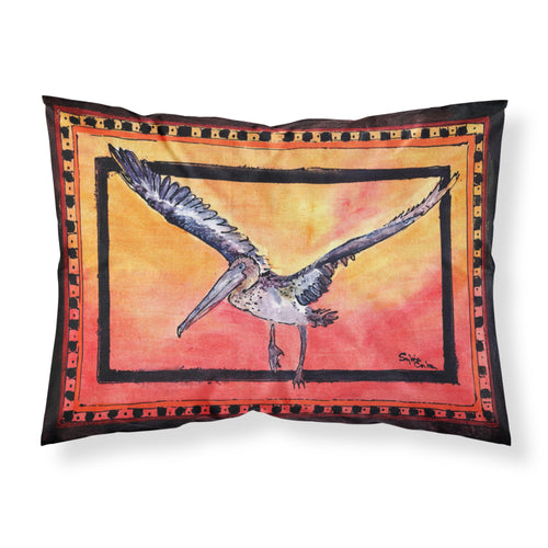 'Caroline'S Treasures 8095Pillowcase Bird-Pelican Moisture Wicking Fabric Standard Pillowcase, Large, Multicolor'