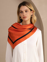 [Orange Square] SilkSilky  Scarf 004