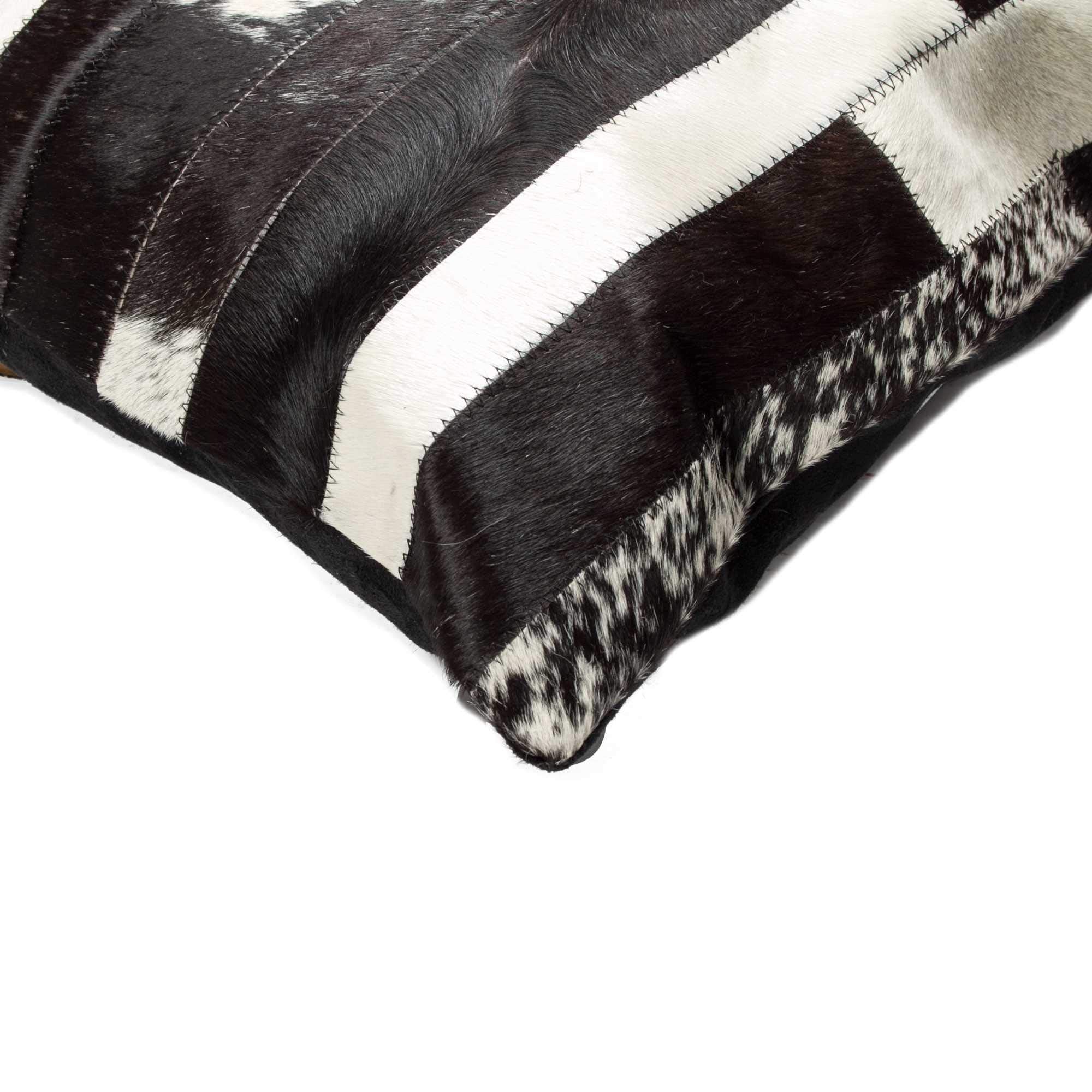 HomeRoots Decor 18-inch x 18-inch x 5-inch Madrid White Torino Kobe Cowhide - Pillow
