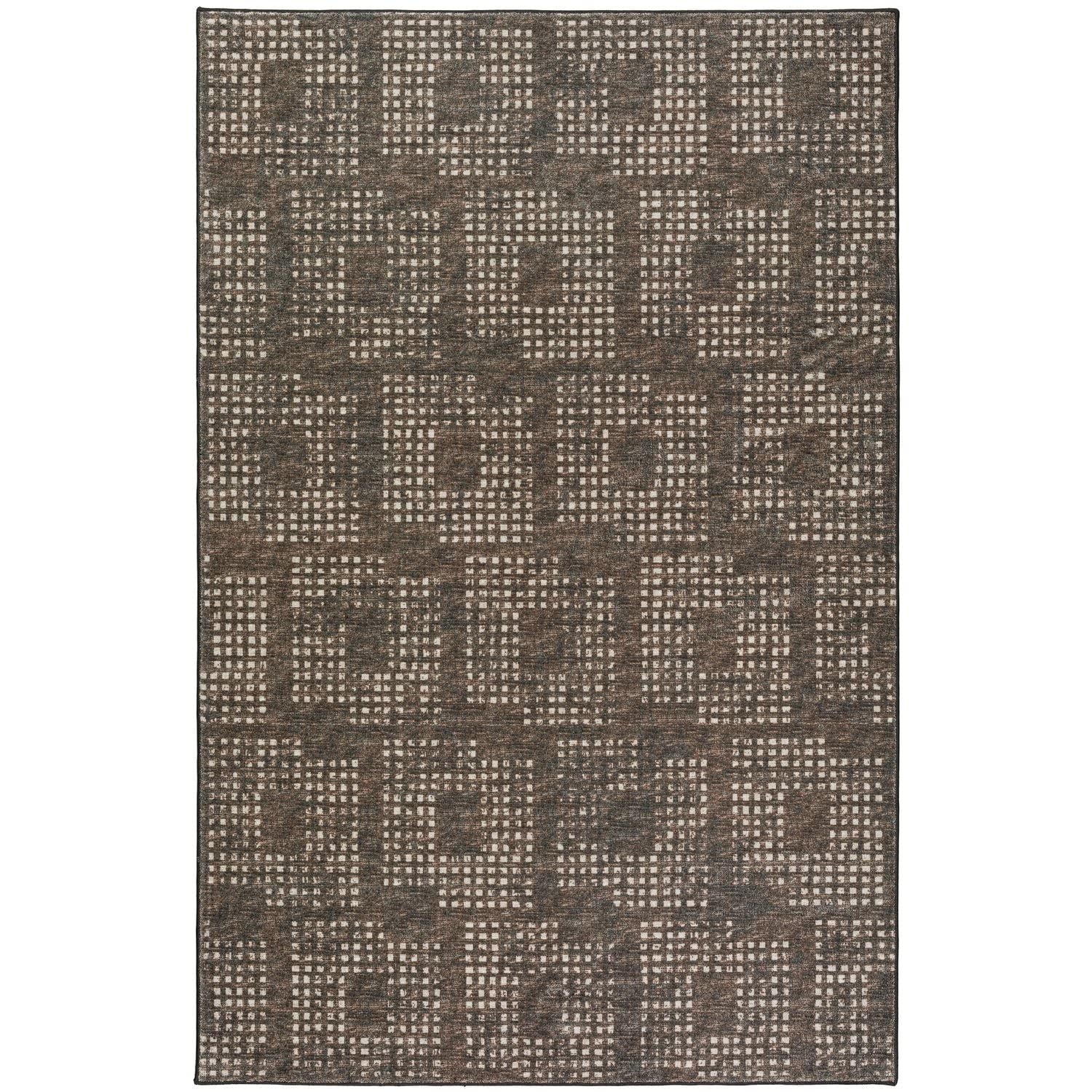 Delano Da1 Brown Transitional Rug Rectangle 5' X 7 ' 6"