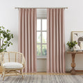 Dualife Pinch Pleated Back Tab Pink Blackout Curtains For Girls Bedroom Decor Baby Pink - Room Darkening Thermal Insulated Drape