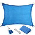 Eden'S Decor 9' X 14' Blue Sun Shade Sail Outdoor Canopy Rectangular Awning Fabric Cloth Screen For Patio Garden Backyard Pergol