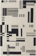 HomeRoots 514402 8 x 10 ft. Ivory & Taupe Wool Abstract Hand Tufted Handmade Rectangle Area Rug, Rectangular