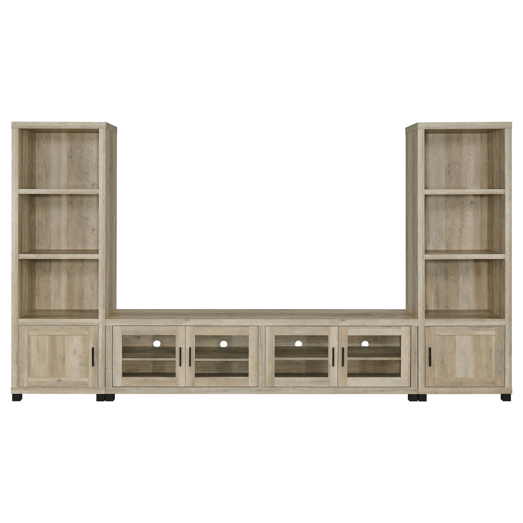 Coaster Sachin 3-Piece Entertainment Center, Antique Pine