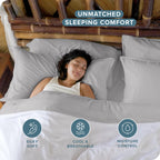 Bare Home 100% Rayon Made From Bamboo Luxury King Sheet Set - 4 Piece Bedding Set - Deep Pockets - Cooling Sheets - Breathable -