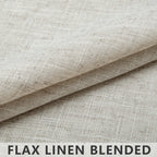 Flax Linen Long Sheer Curtains 120 Length For Dining Room 2 Panels Rod Pocket Window Treatment Cotton Textured Drapes Semi Privacy Beige Curtains For Sliding Glass Door Bedroom Living 52X120 Long