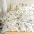 Highbuy Cotton 3 Piece Duvet Cover Set Yellow Floral Bedding Full Girls Botanical Coquette Vintage Soft & Comforter Cover Zipper
