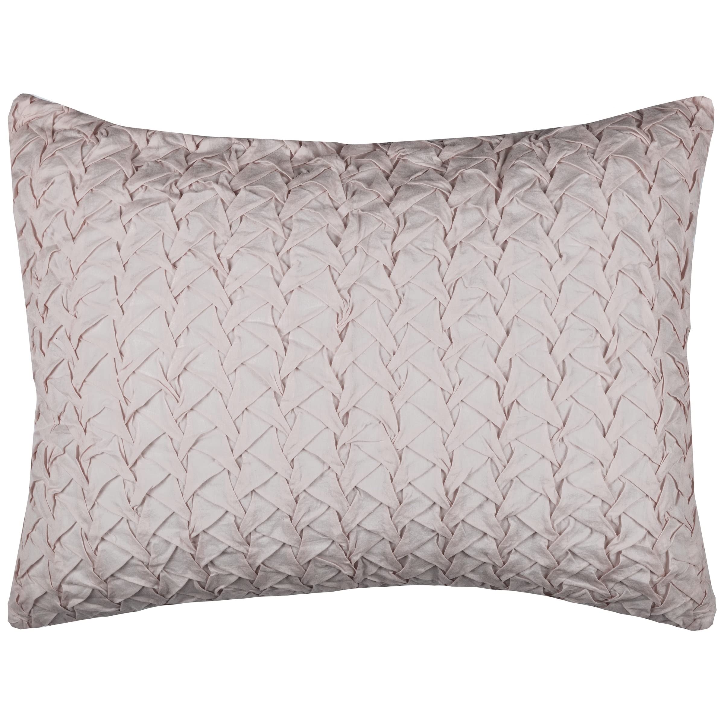 Rizzy Home Carly 20" x 26" Cotton Standard Sham in Pink