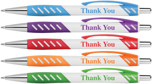 'Thank You' Gift Pens With Gripper For Events, Parties, Employee Appreciation & More (5 Pack)