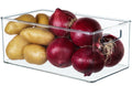 Hudgan 2 Pack Straight Sides Stackable Pantry Organizer Bins For Home Edit - 13.5'L X 7.5'W X 5.5'H