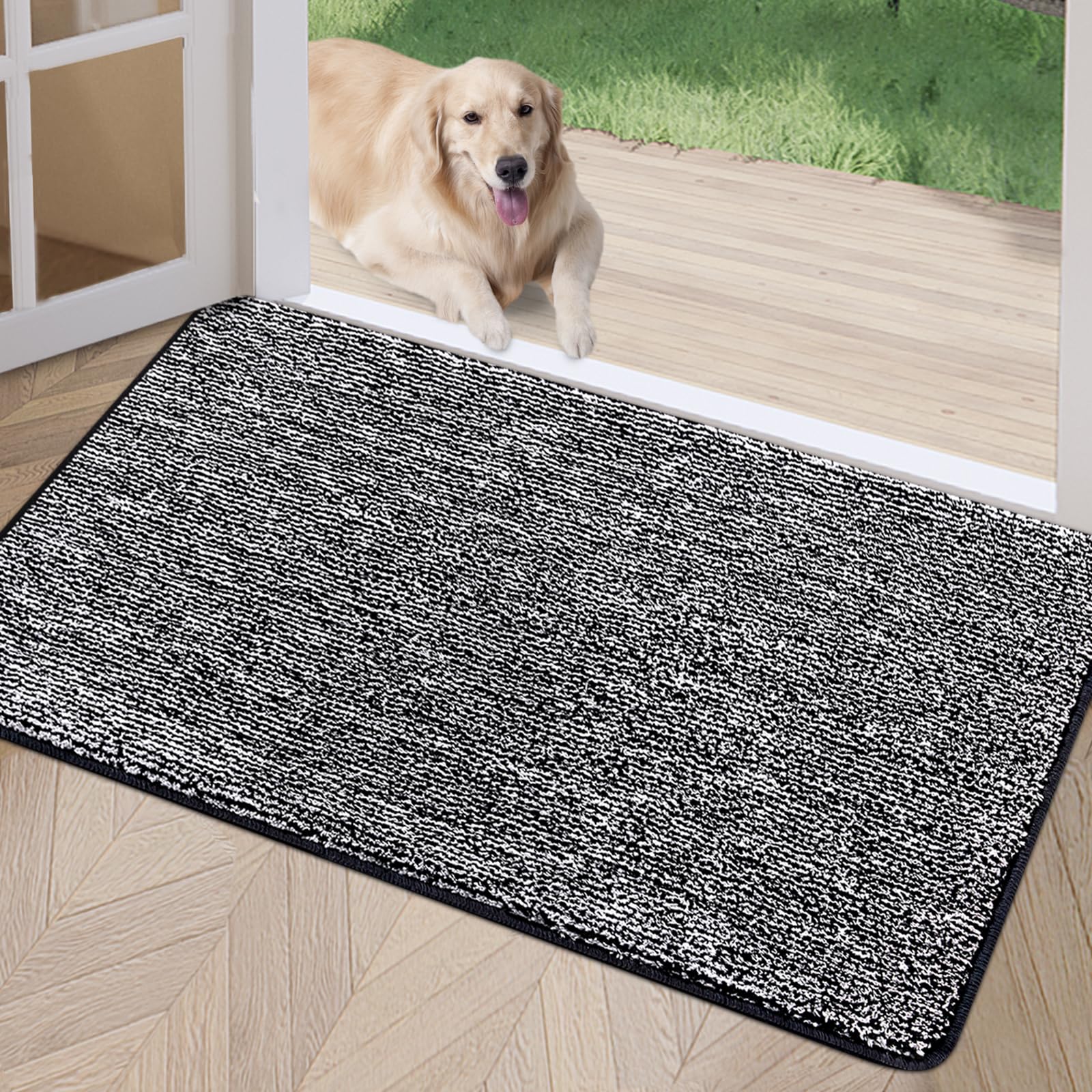 Refetone Indoor Doormat, Front Door Mat 36'X59' Absorbent Rubber Backing Non Slip Back Door Mats, Washable Low-Profile Inside