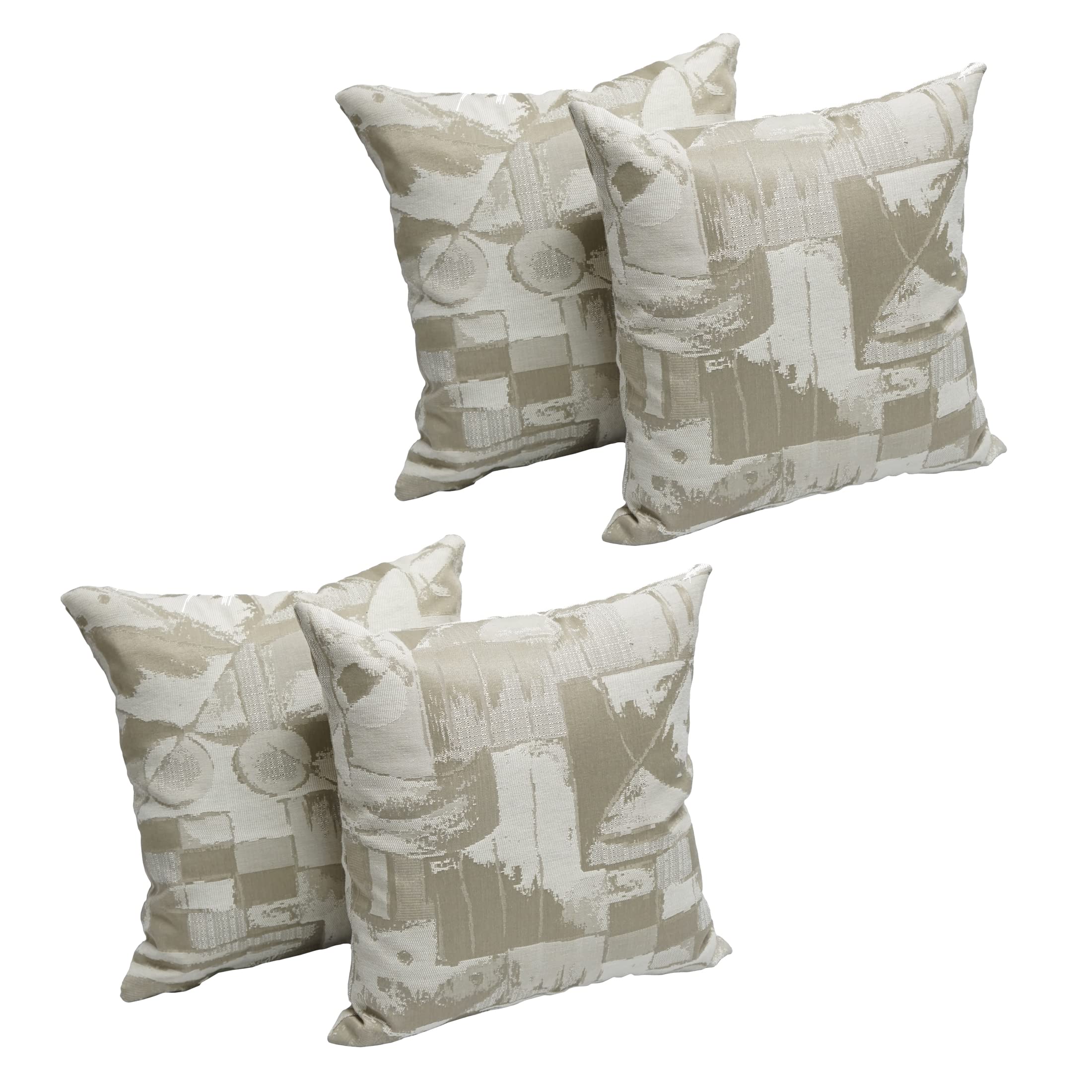 Blazing Needles Jacquard Throw Pillow, 17", Getty Globe 4 Count