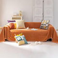 Vclife Caramel Pumpkin Sofa Cover Boho Sofa Slipcover Thick Chenille Couch Cover For 3 Cushion Couch Sofa Durable L Shape Sofa C