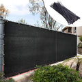 Royal Shade Custom Size 5' X 141' Black Fence Privacy Screen Windscreen Cover Netting Mesh Fabric Cloth - Cable Zip Ties Include