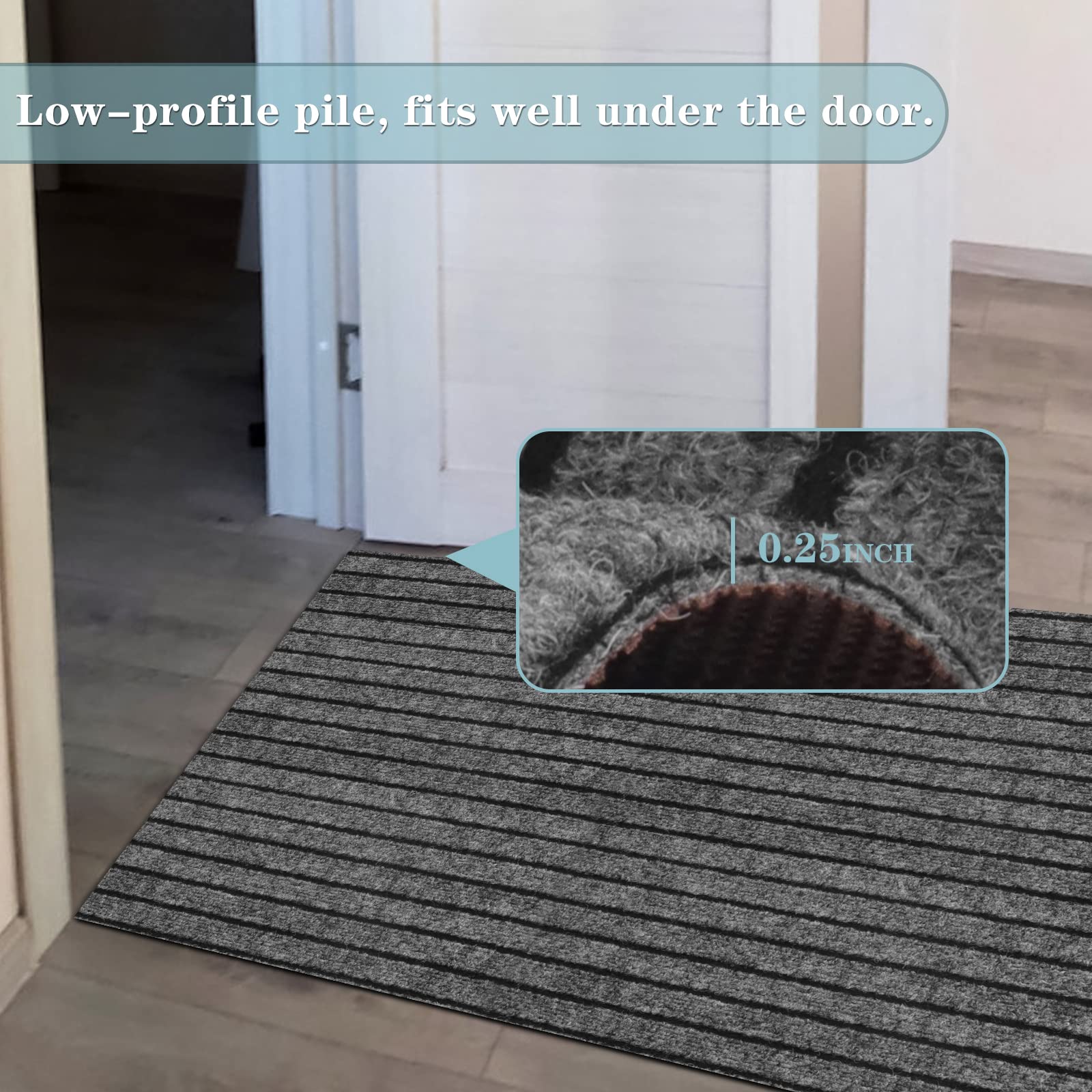 Runner Rug 2Ft X 39Ft, Ayoha 2'-82' Utility Carpet Runner For Entryway Hallway Aisles Balcony Garages, Area Rugs With Non-Slip R