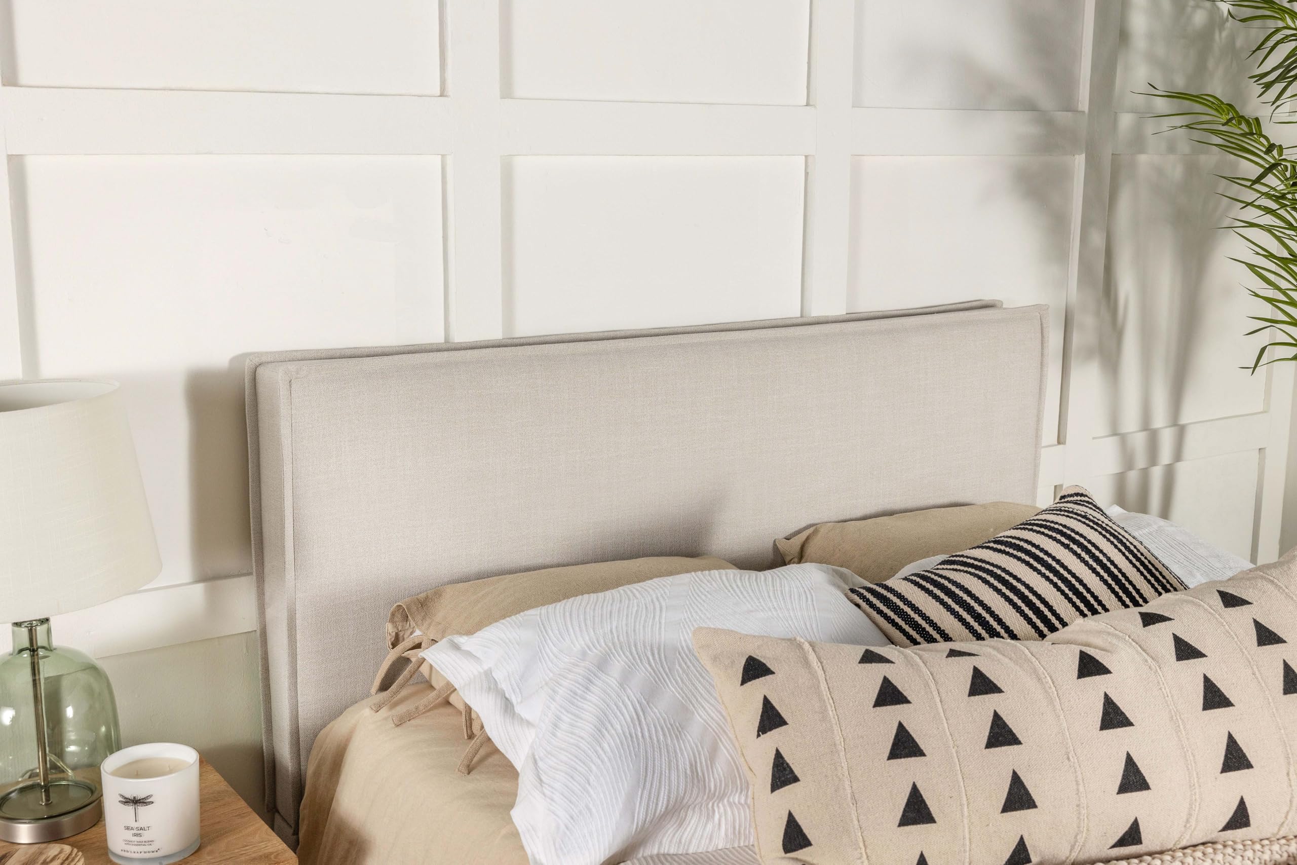 Coaster Home Furnishings Izzy Contemporary 47-inch Fabric Upholstered Panel Headboard for Bedroom Convertible Queen or Full Size Sand 315985QF