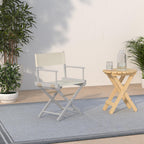 Casual Home 18" Director'S Chair White Frame With Wheat Canvas