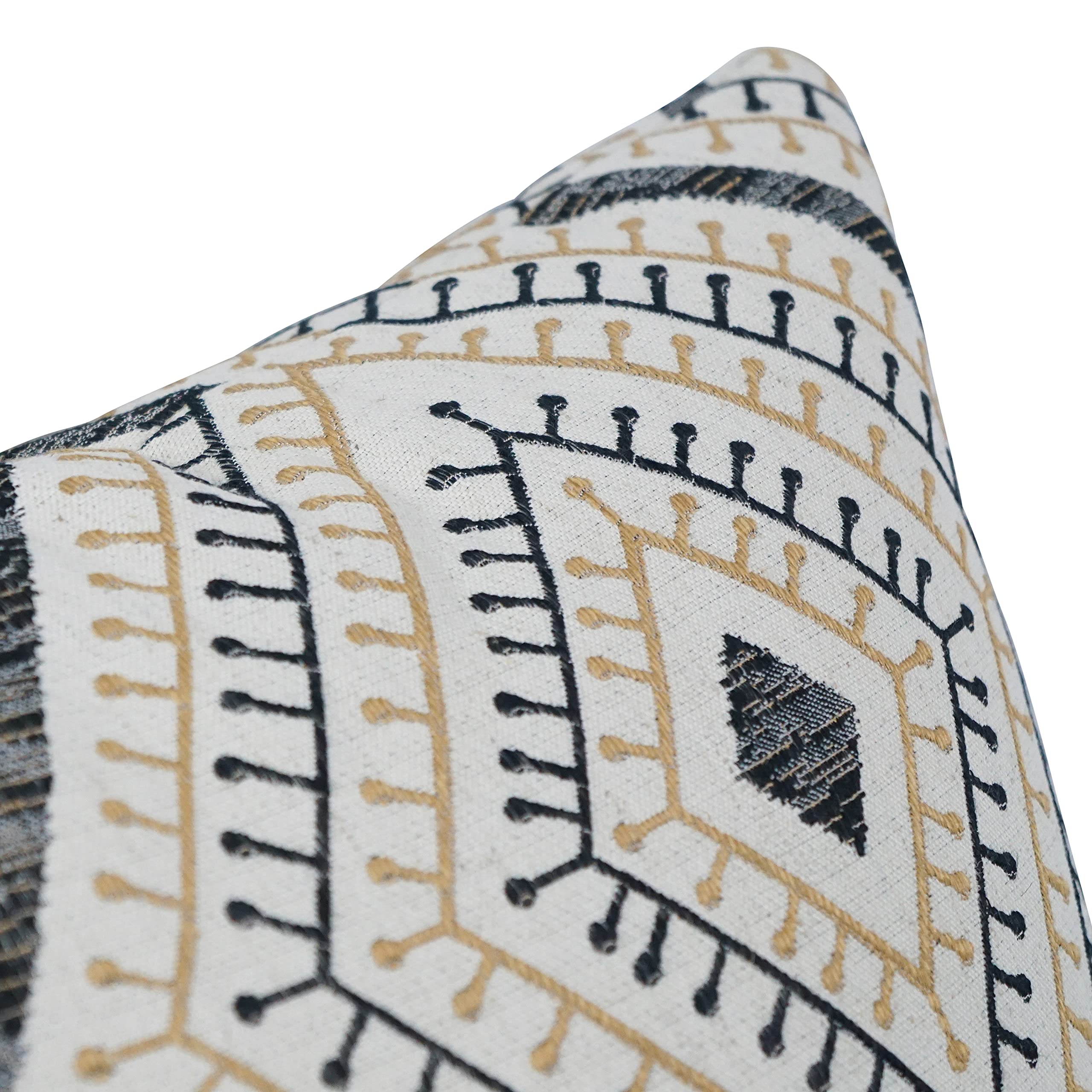 Blazing Needles Square Jacquard Throw Pillows, 17", Tupelo Sahara 2 Count