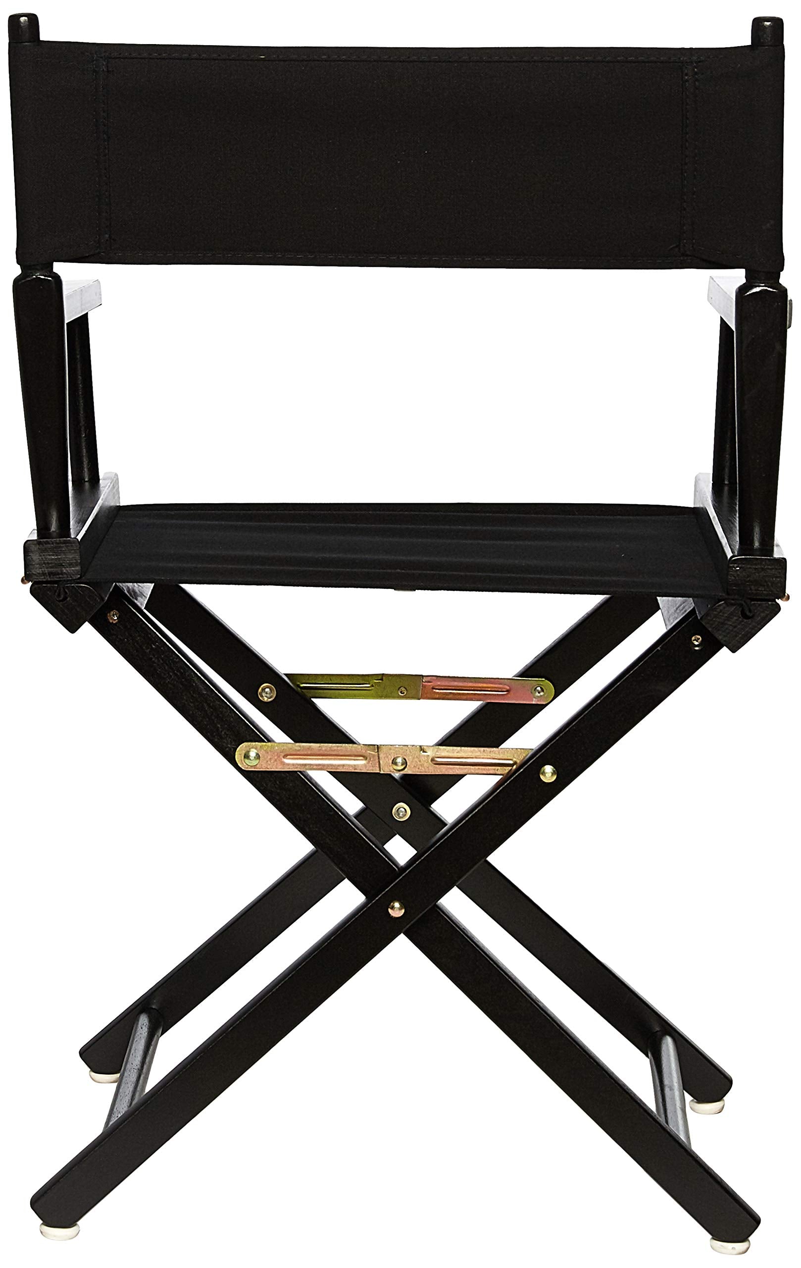 Casual Home Director'S Chair ,Black Frame/Black Canvas,18" - Classic Height