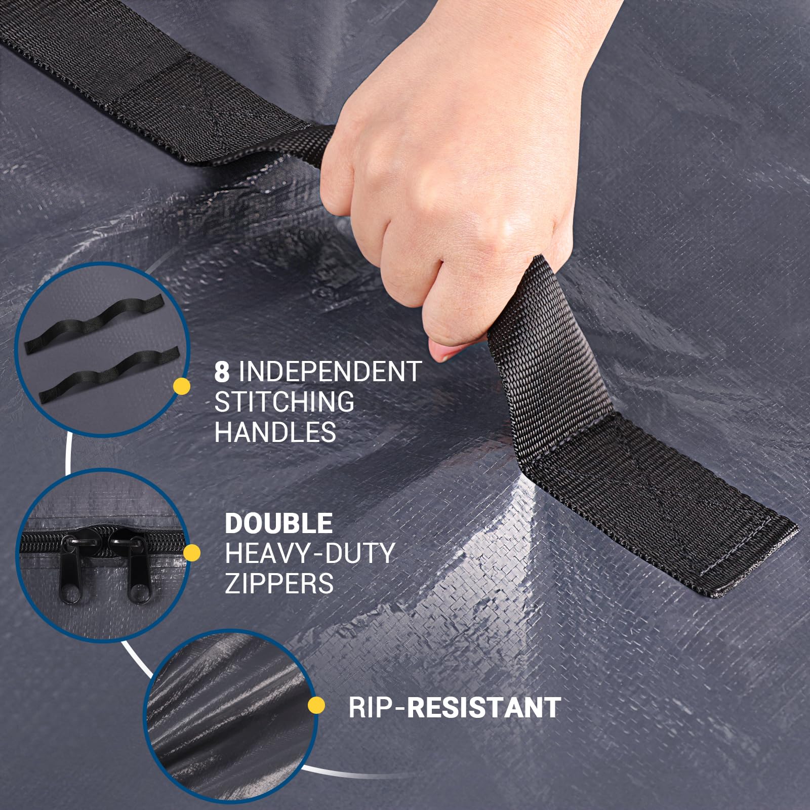 Storageright Mattress Bags For Moving, King Size - Extra Thick Mattress Cover For Moving With 8 Handles And Zipper, Heavy Duty Mattress Bags For Storage, Reusable Mattress Storage Bag, Moving Bag