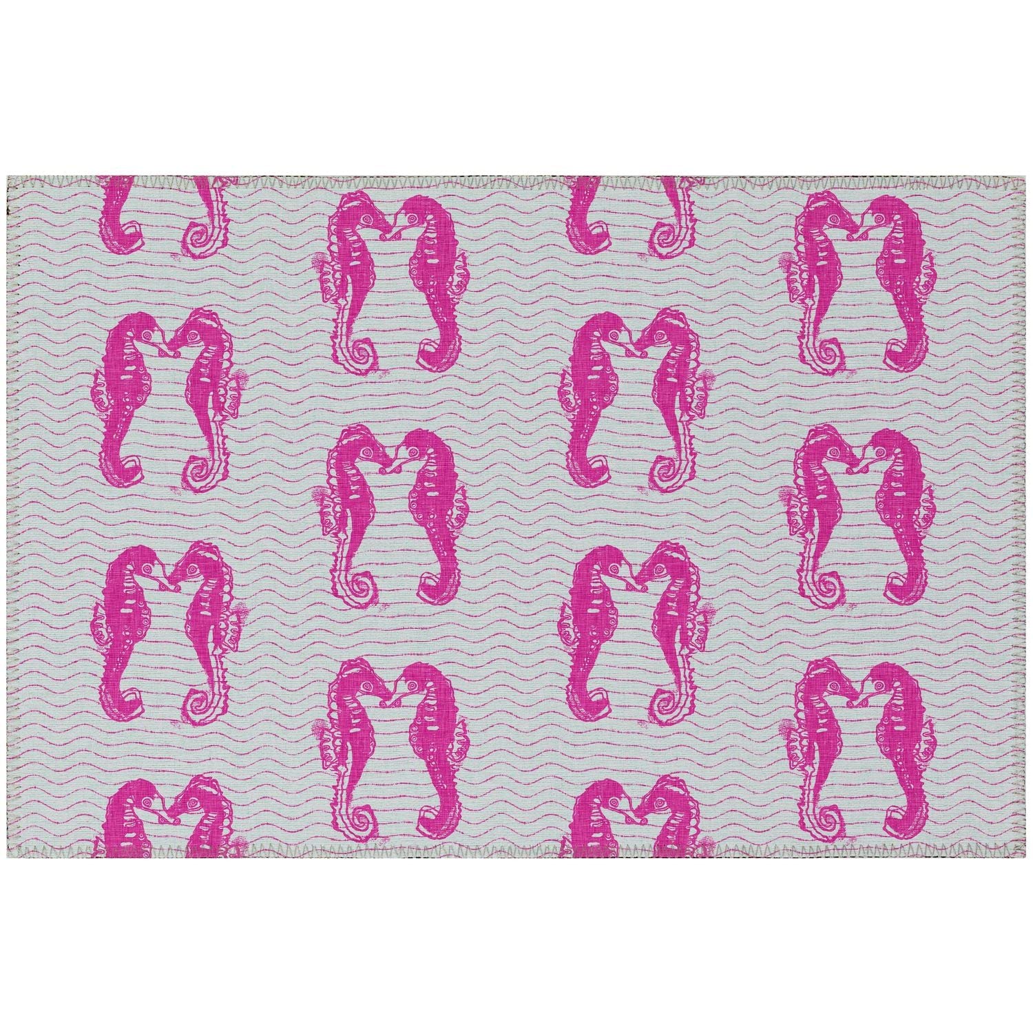 Seabreeze Sz15 Pink Coastal Rug Rectangle 8' X 10'