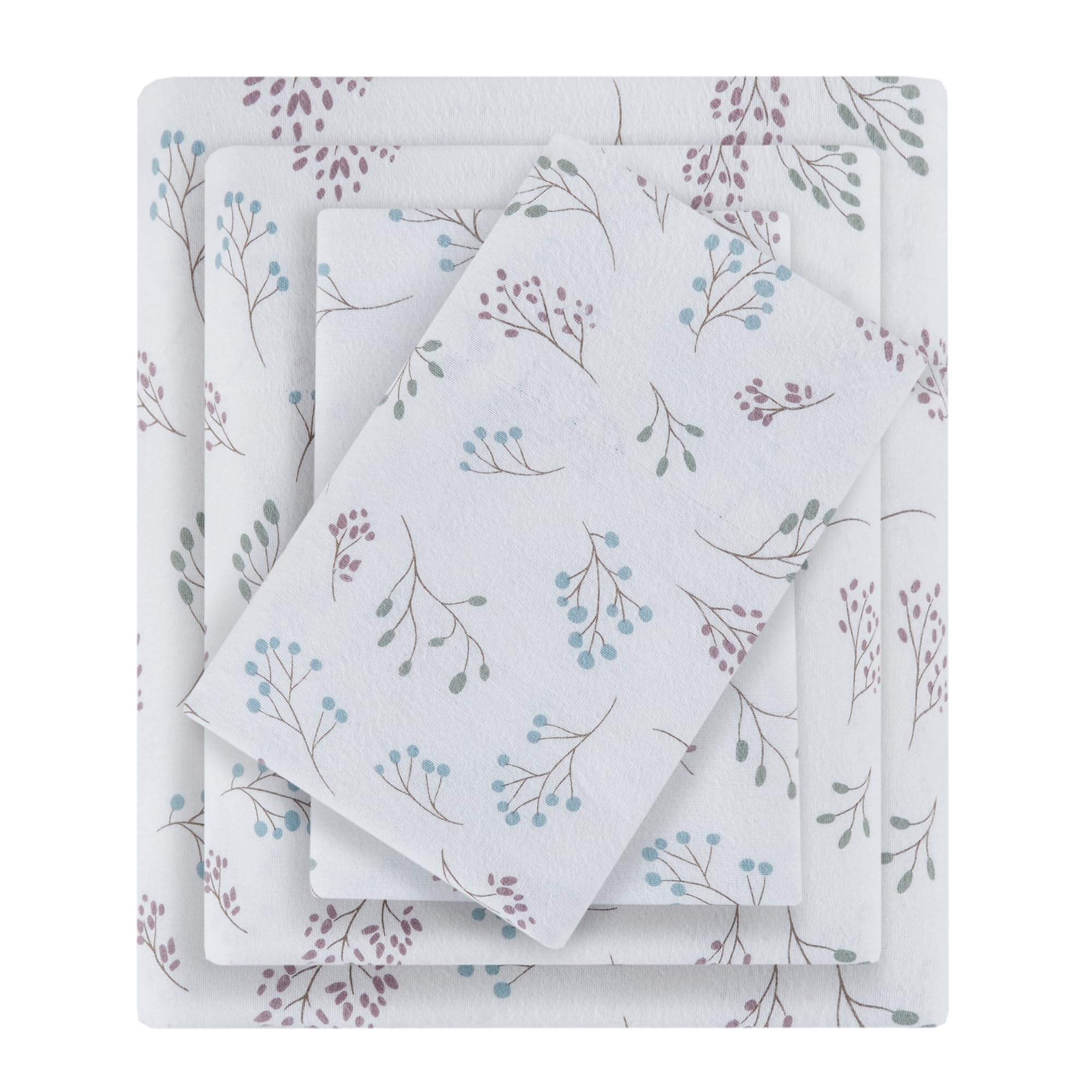 True North by Sleep Philosophy Flannel Sheets Cal King, Cozy 100% Cotton Flannel Bed Sheets, Ultra Soft Sheet Set, Novelty Print