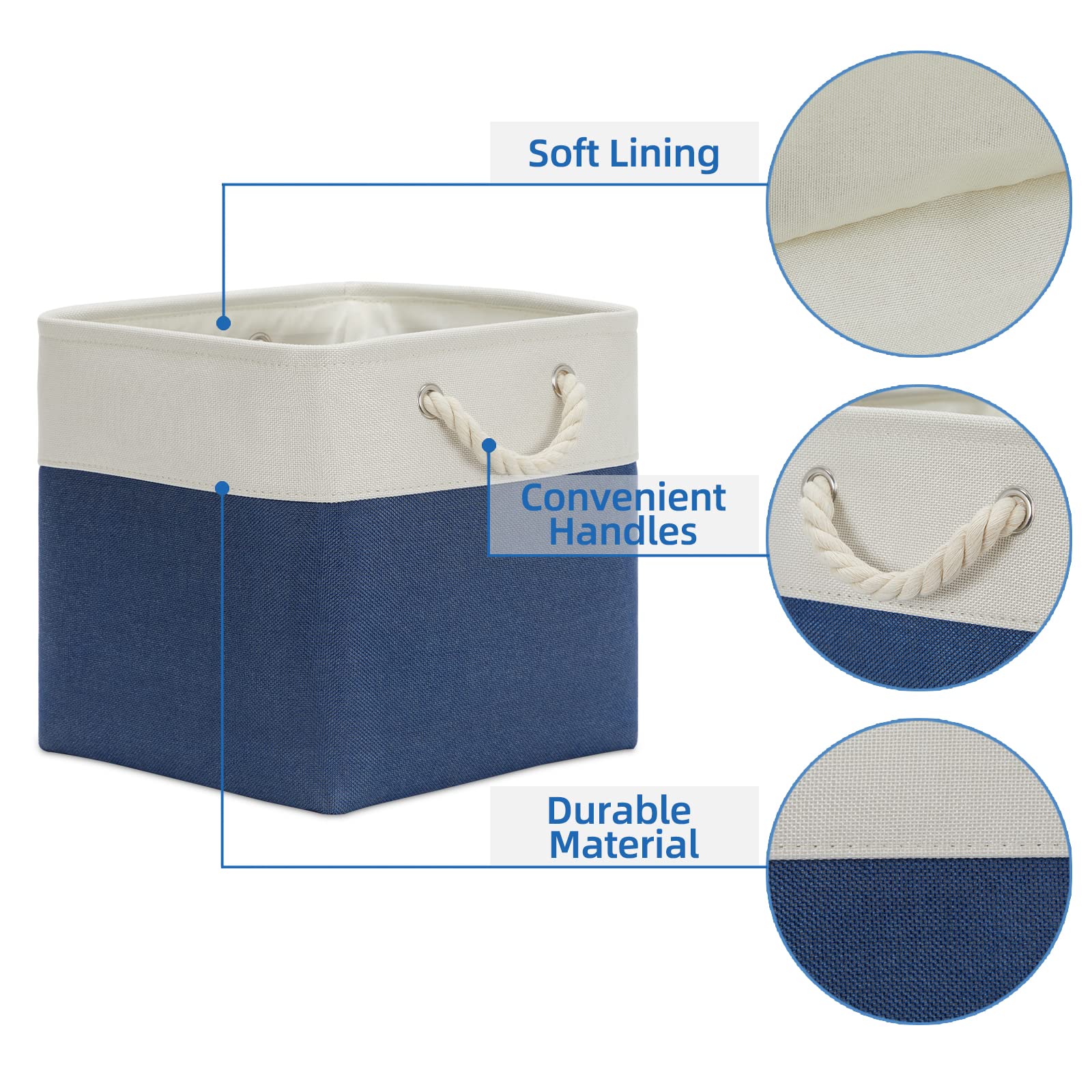 Temary Storage Baskets For Shelves 13X13 Baskets For Gifts Empty, 4 Pack Shelf Baskets Large Storage Baskets Cube Storage Bins F
