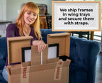 7X18 Frame Black Picture Frame - Complete Modern Photo Frame Includes Uv Acrylic Shatter Guard Front, Acid Free Foam Backing Boa