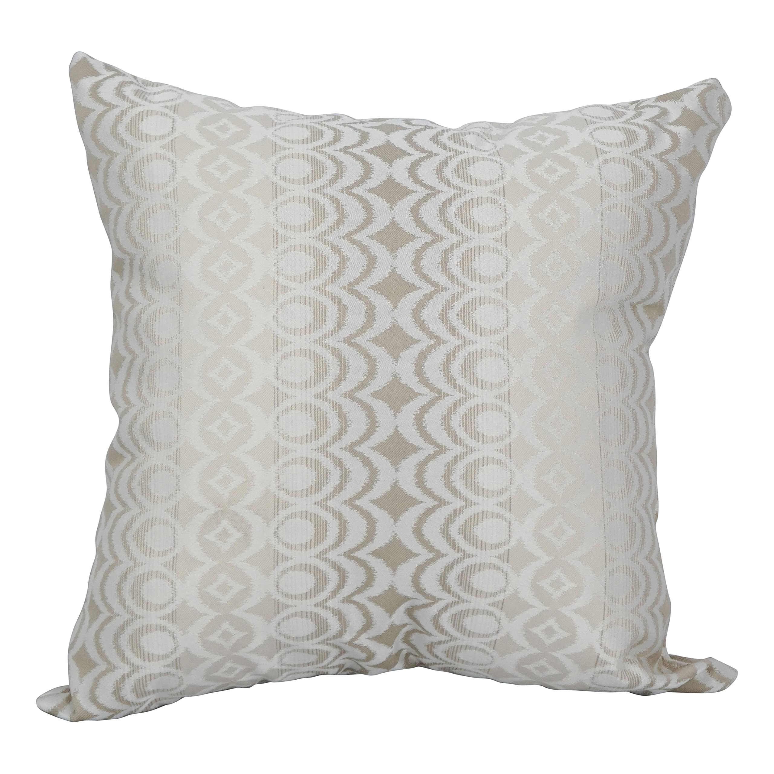 Blazing Needles Square Polyester Jacquard Throw Pillows, 17", Torero Dune 4 Count