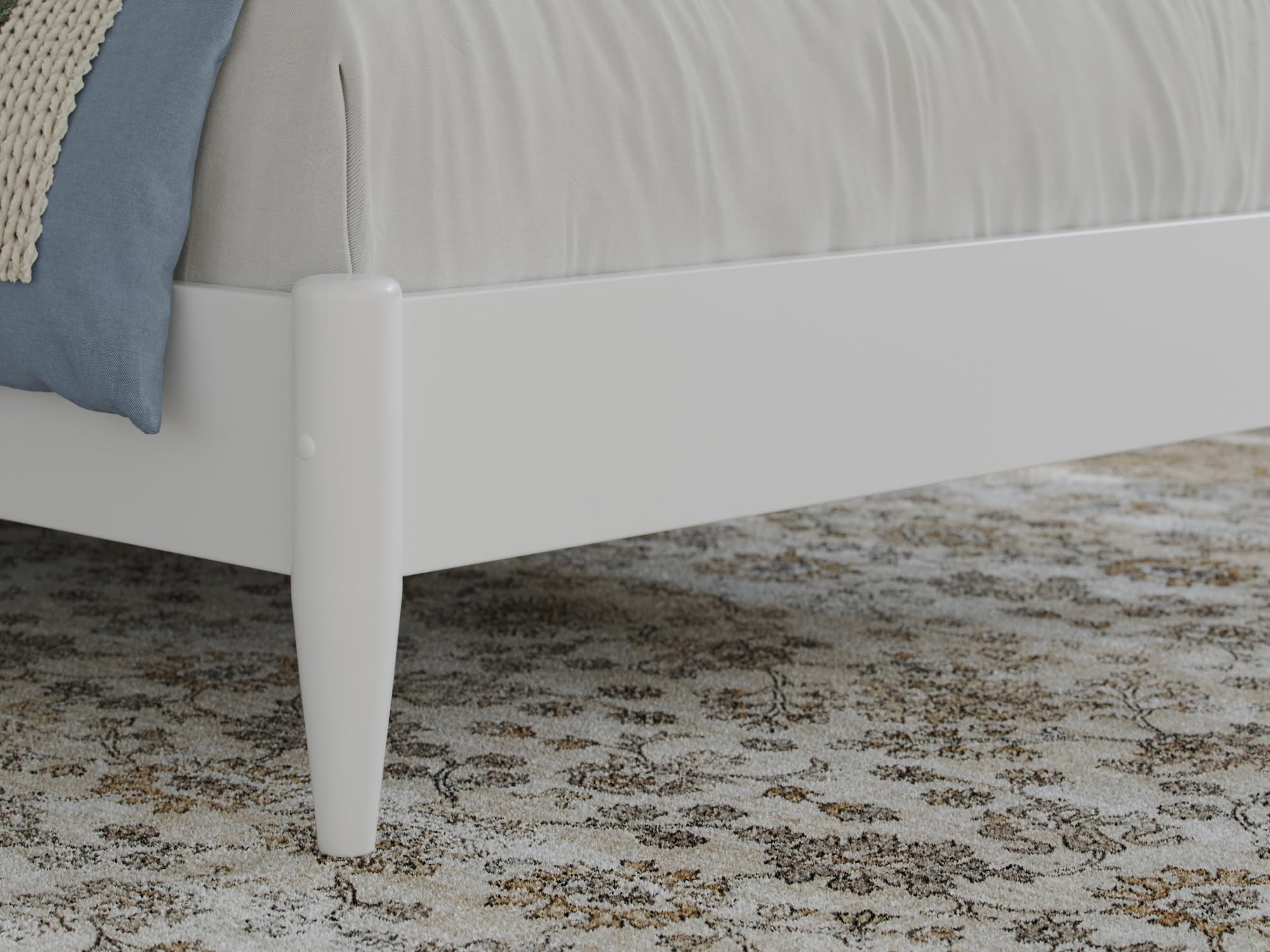 Afi, Charlotte Twin Xl Solid Wood Low Profile Platform Bed, White