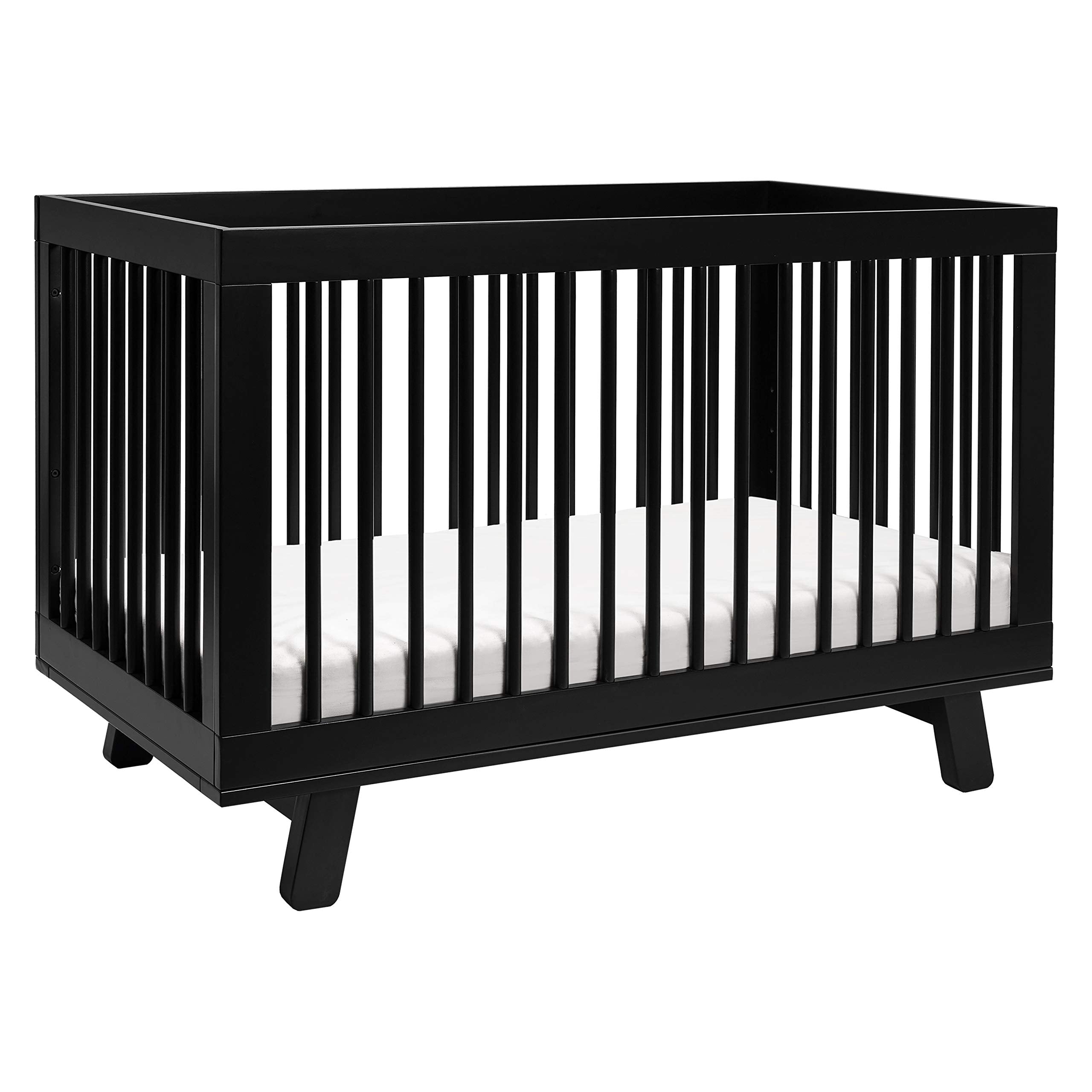 Babyletto Hudson 3-In-1 Convertible Crib With Toddler Bed Conversion Kit In White And Washed Natural, Greenguard Gold Certified
