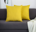 Tangdepot Handmade Decorative Solid 100% Cotton Canvas Throw Pillow Covers/Pillow Shams, (26'' X26'' , Deep Yellow, 1 Count (Pac