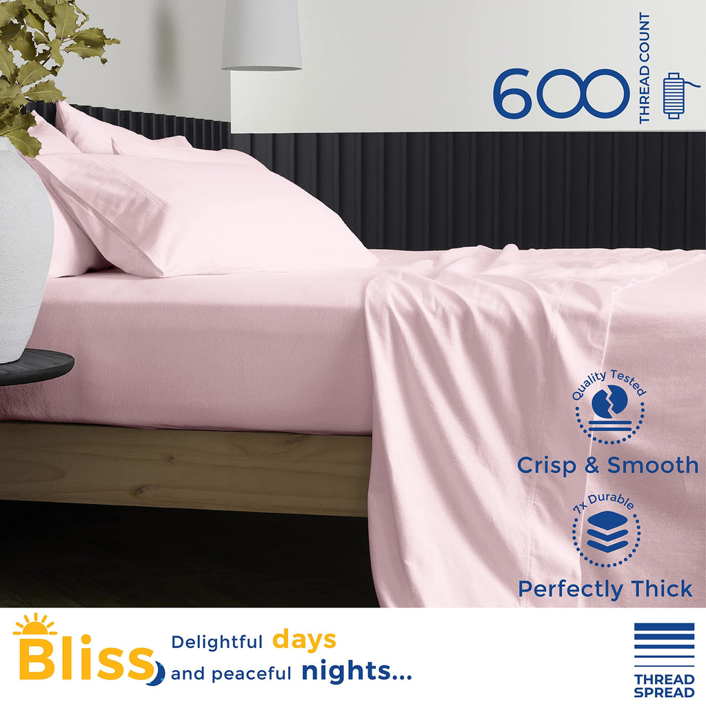 Pure Egyptian Split King Size Cotton Bed Sheets Set (King Split,600 Thread Count) Teal Bedding And Pillow Cases (5 Pc) - Egyptian Cotton Sheets Split King Size Bed-Sateen Sheets-16?Deep Pocket