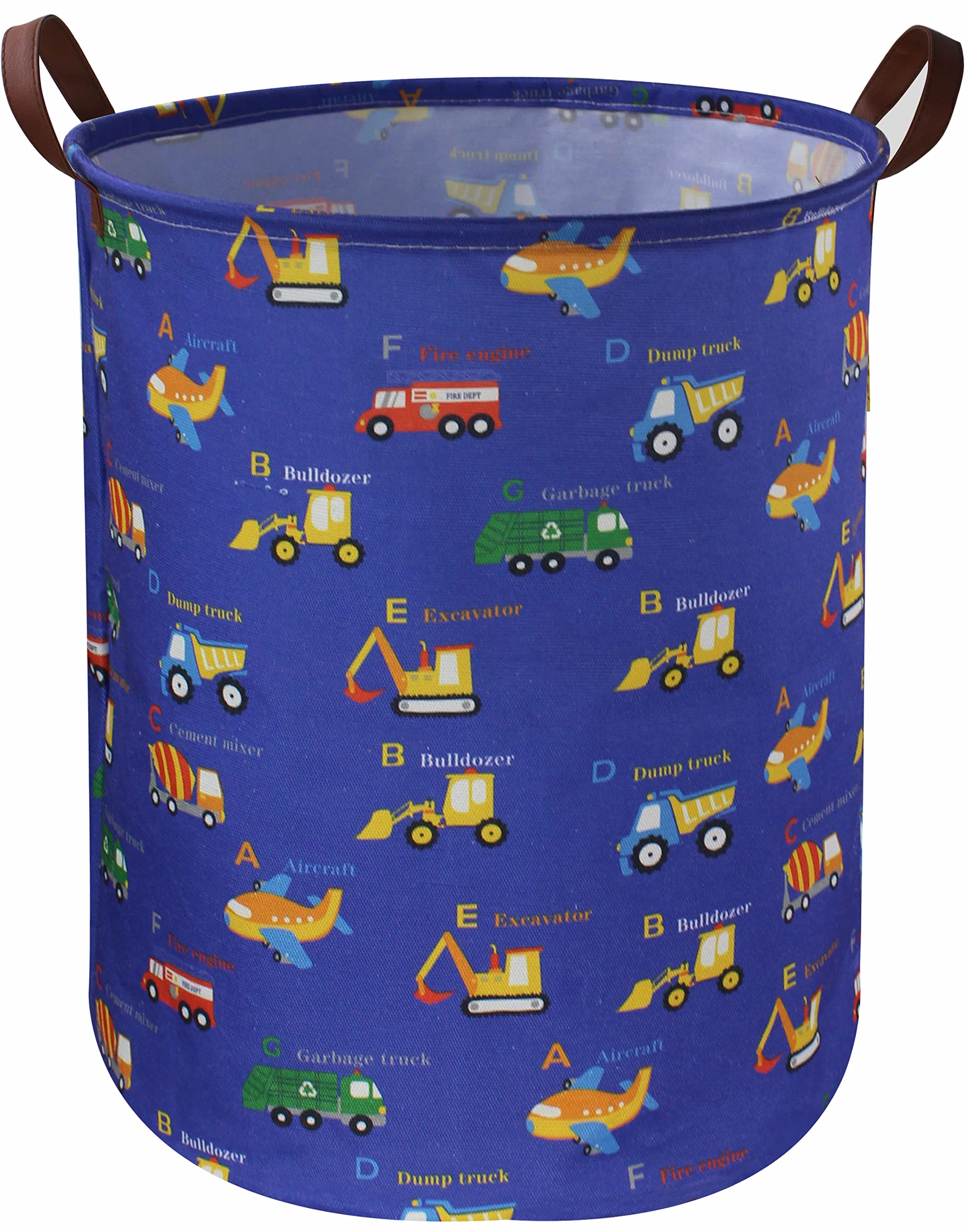 Essme Kids Laundry Basket,Kids Hamper Collapsible Canvas Car Storage Bin for Boys Room Decor, Nursery Hamper,Gift Baskets,Toys,H