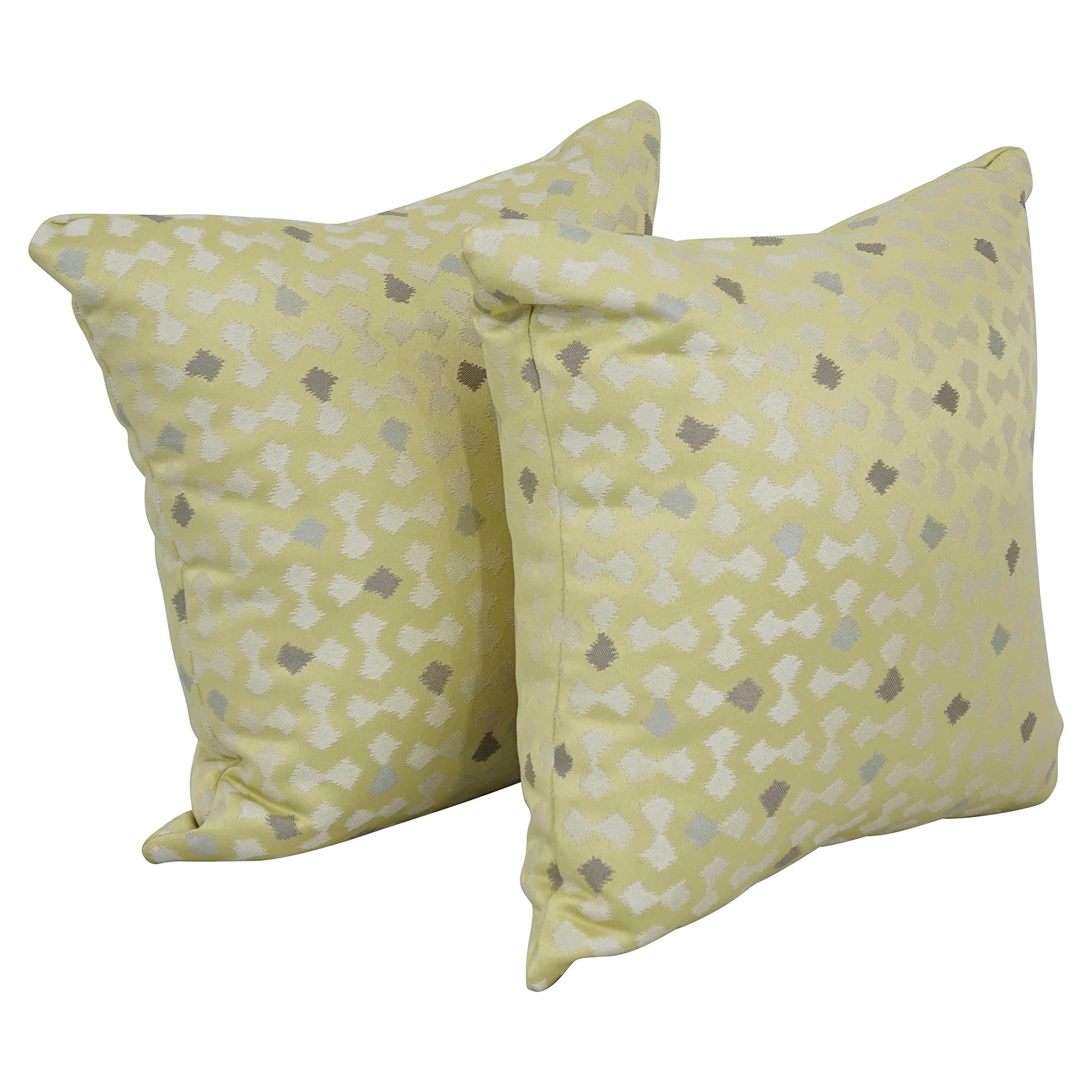Blazing Needles Square Polyester Jacquard Throw Pillows, 17", Talamols Pineap 2 Count