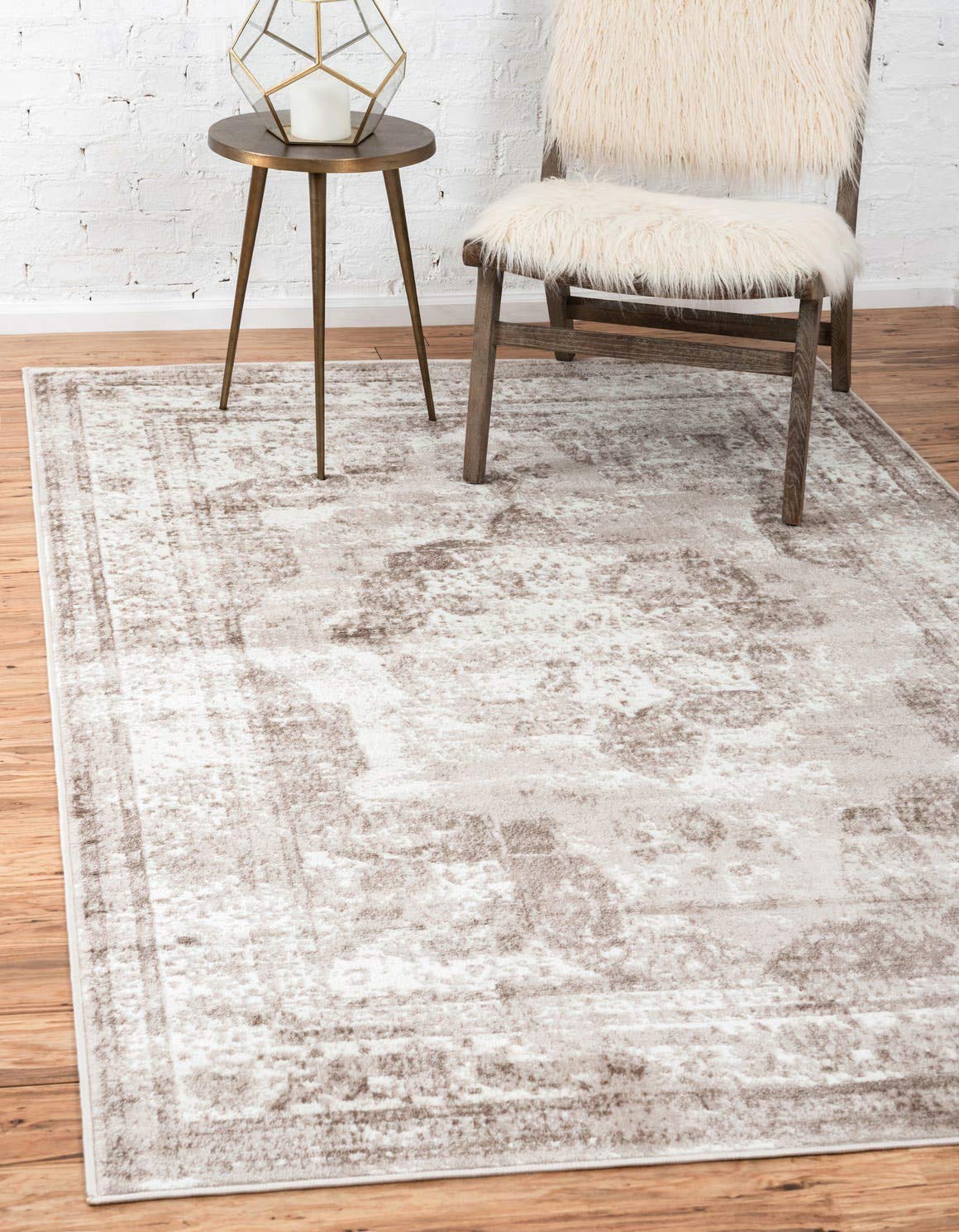 Unique Loom Sofia Collection Area Rug - Salle Garnier (7 10 x 11 Rectangle, Beige/ Ivory)