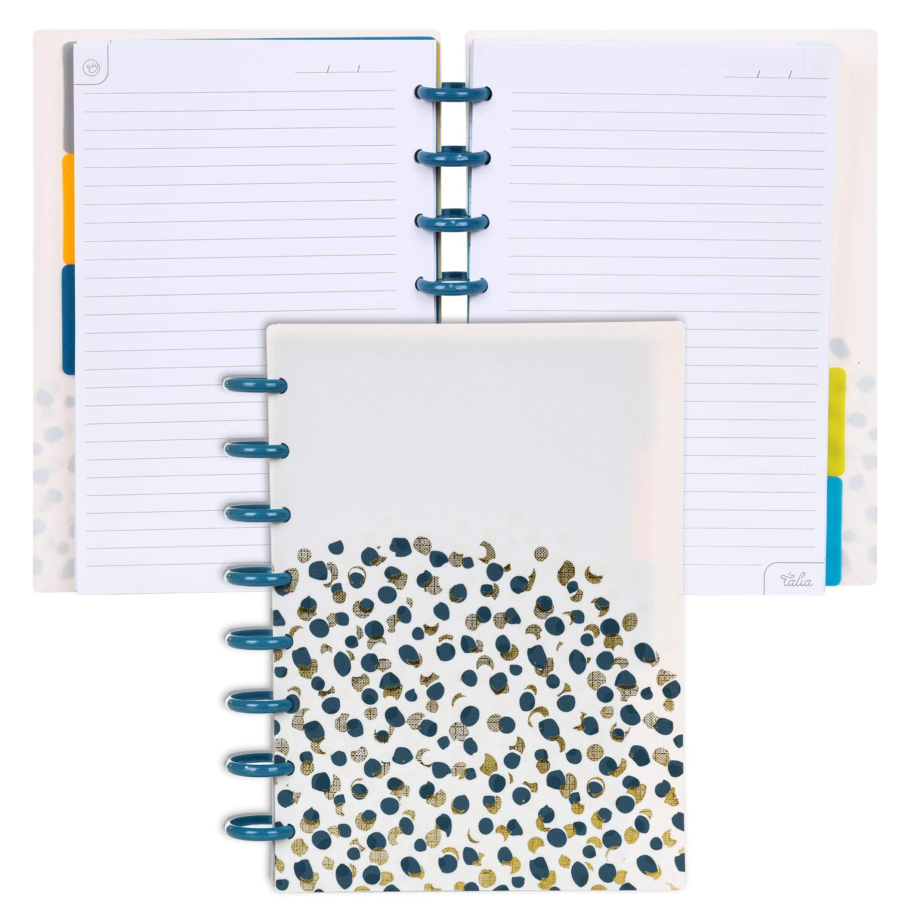 Talia Discbound Notebooks, Planner, Customizable, (Fireworks Deep Lake With Dlb Discs, Junior (5.5In X 8.5In))